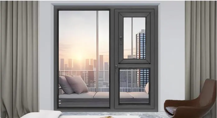 Дверь-окно интегрированная распашная (2)